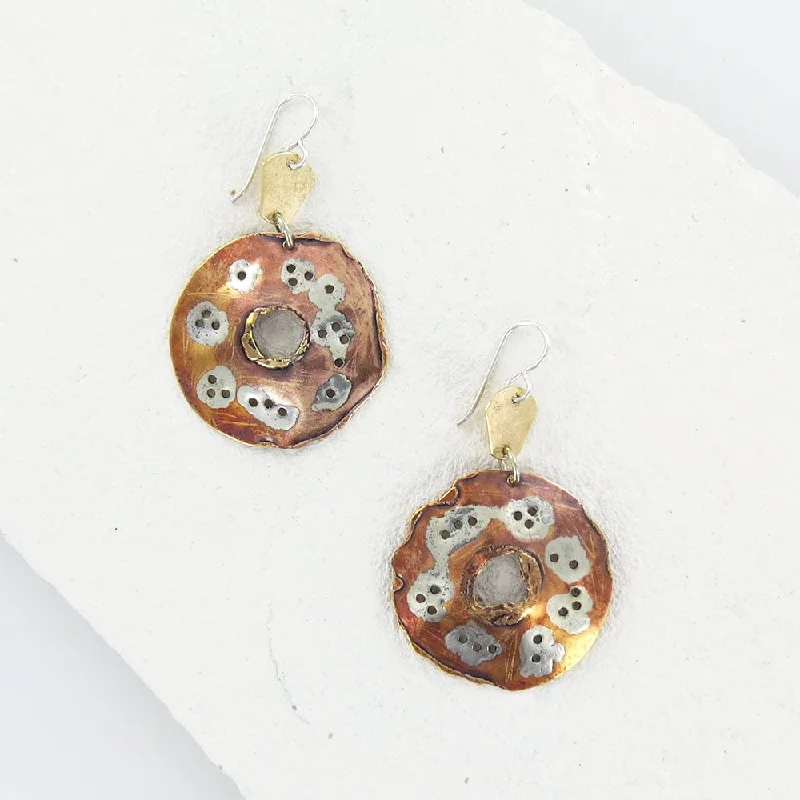 Sparkling Earrings For New Year’s Eve-Heat Treated Disk Earrings