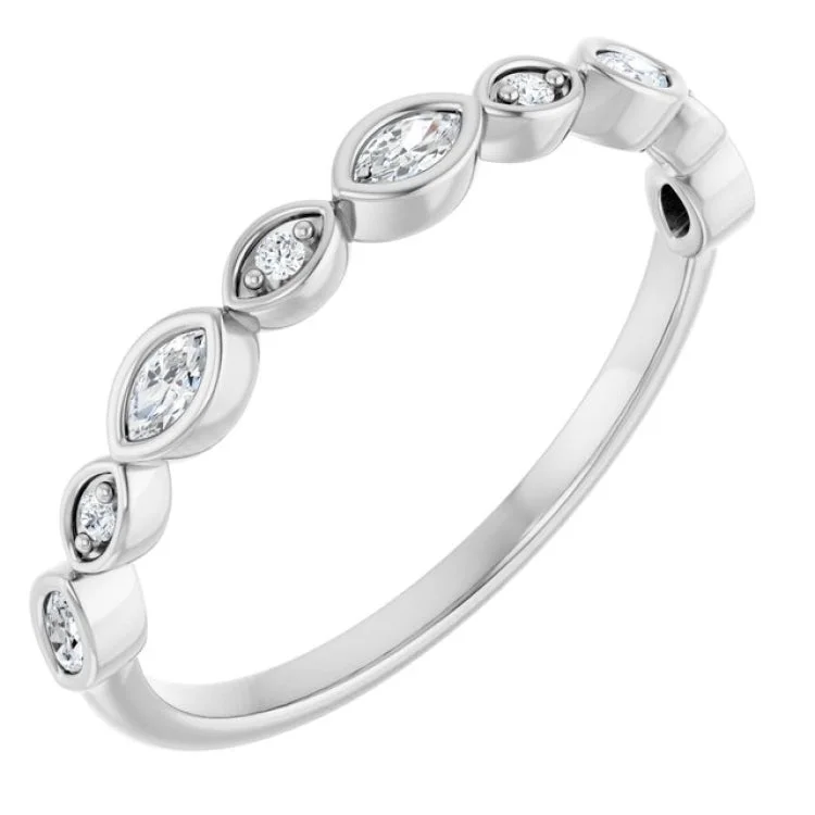 Beautiful Sapphire Engagement Rings For Timeless Glam-14K White 1/5 CTW Lab-Grown Diamond  Anniversary Band