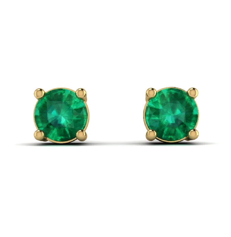 Luxury Gemstone Earrings For Bridal Glam-.25ct Emerald Earrings - Maci No. 4