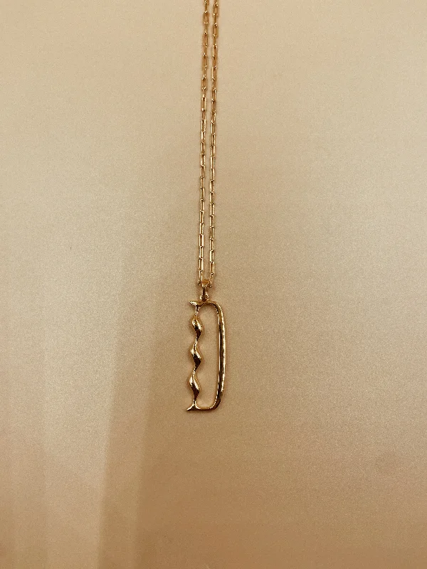 Letter D Necklace | 18kt Solid Gold