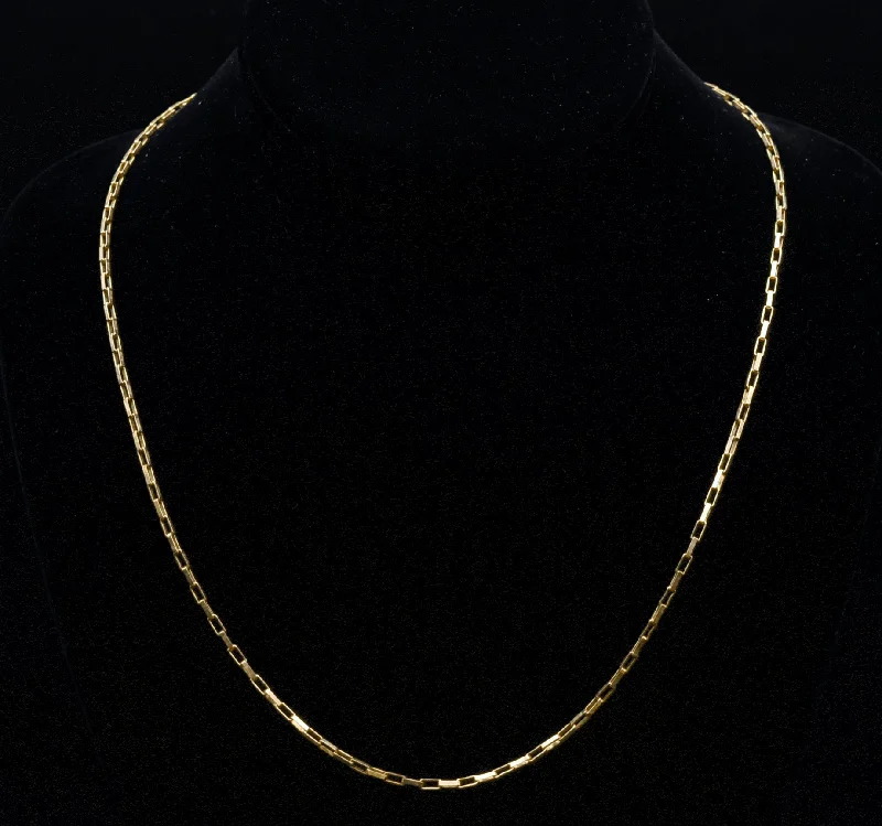 Unoaerre - Vintage 14k Handmade Modified Box Link Italian Chain Necklace - 20.25" AS IS