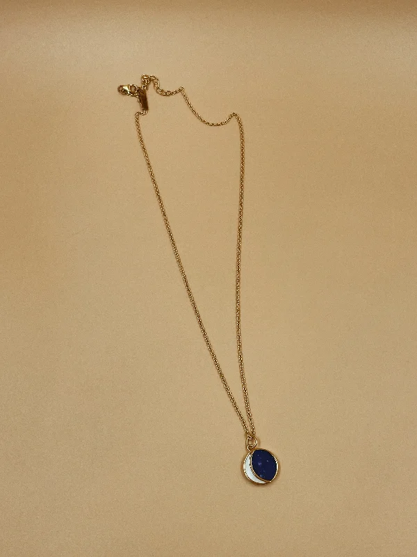 Small Night Of The Blue Moon Necklace | 18kt Solid Gold