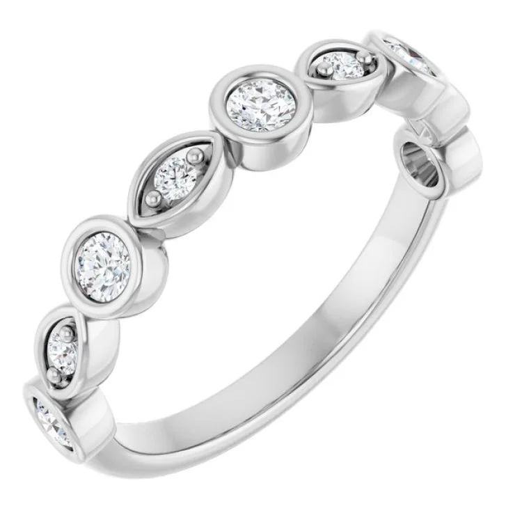 Sparkling Wedding Bands For Elegant Occasions-14K White 1/3 CTW Lab-Grown Diamond  Anniversary Band