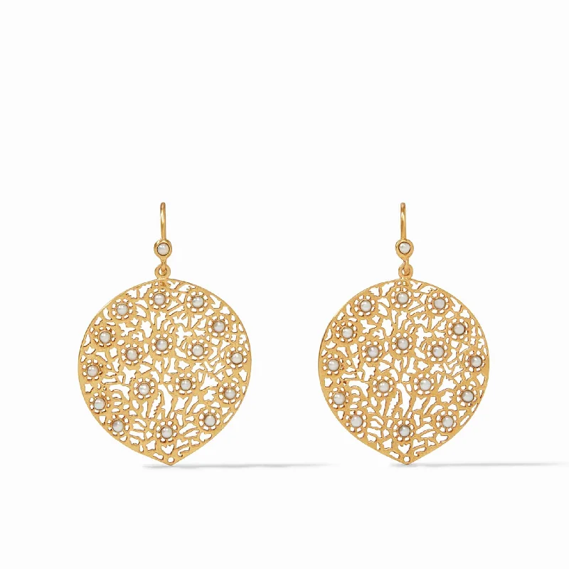 Pearl Drop Earrings For Luxury Style-Pearl Peacock Earrings