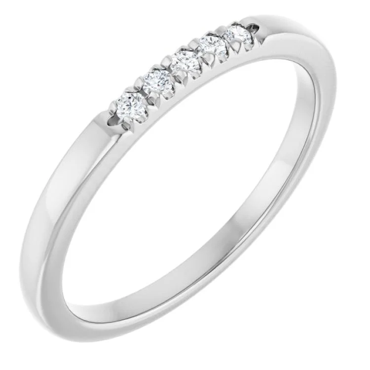 Timeless Gemstone Rings For Luxury Style-Platinum .08 CTW Lab-Grown Diamond  French-Set Anniversary Band