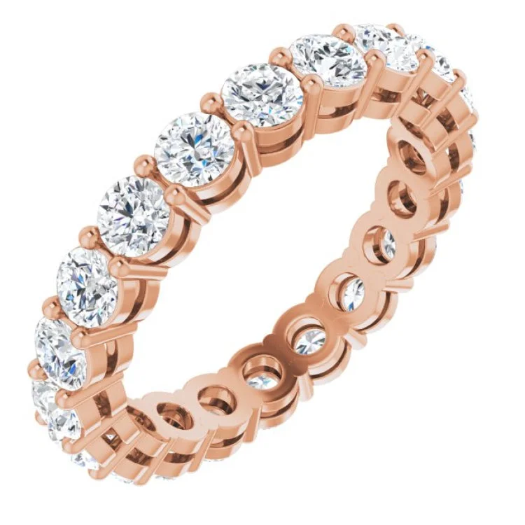 Sparkling Sapphire Rings For Bridal Fashion-14K Rose 1 3/4 CTW Lab-Grown Diamond  Eternity Band