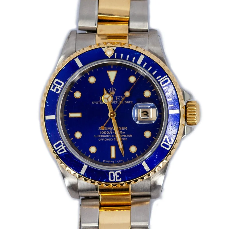 Luxury Men’s Watches For Special Occasions-Pre-Owned 16613 Two-Toned Submariner Blusey