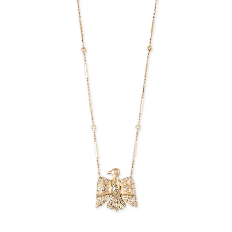 LARGE DIAMOND PAVE THUNDERBIRD NECKLACE