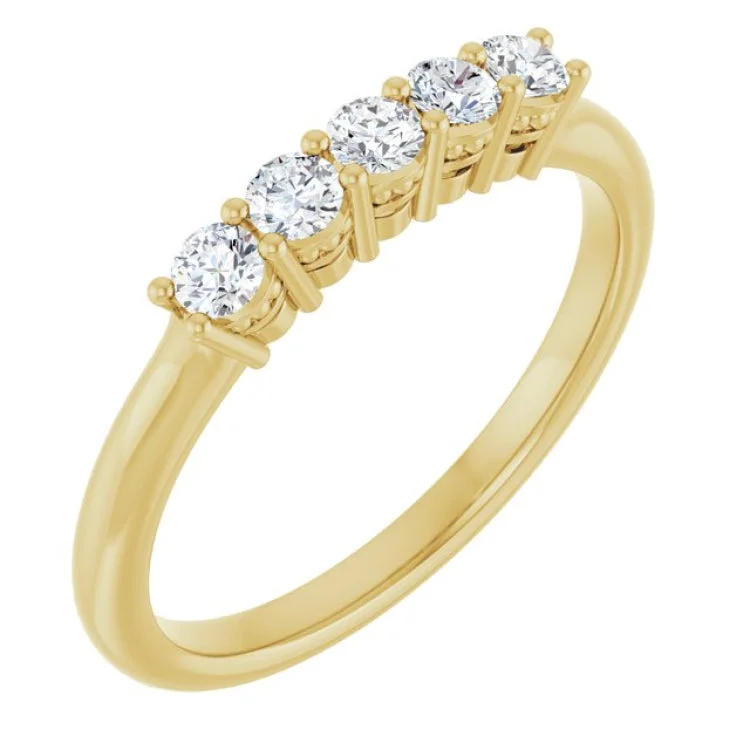 Timeless Wedding Rings For Classic Couples-14K Yellow 1/3 CTW Lab-Grown Diamond  Anniversary Band