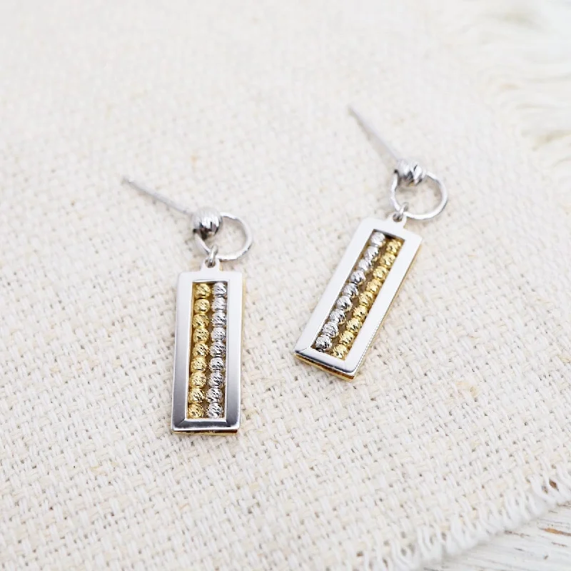 Trendy Resin Earrings For Modern Fashion-Caviar Framed Earrings