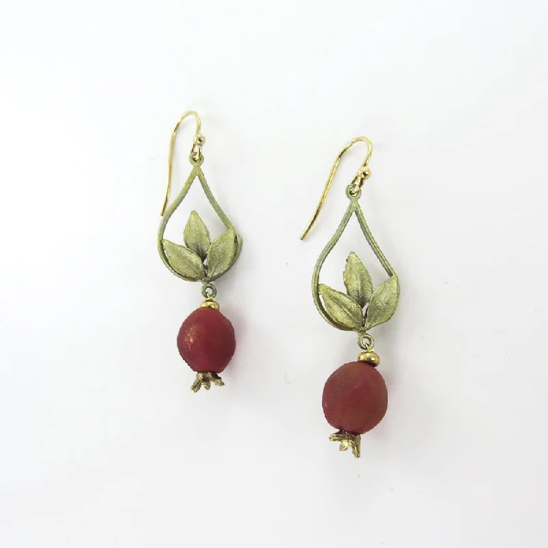 Colorful Earrings For Party Time-Pomegranate Teardrop Earrings