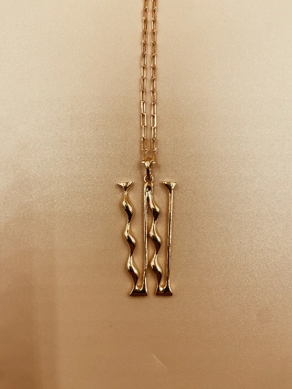 Letter W Necklace | 18kt Solid Gold