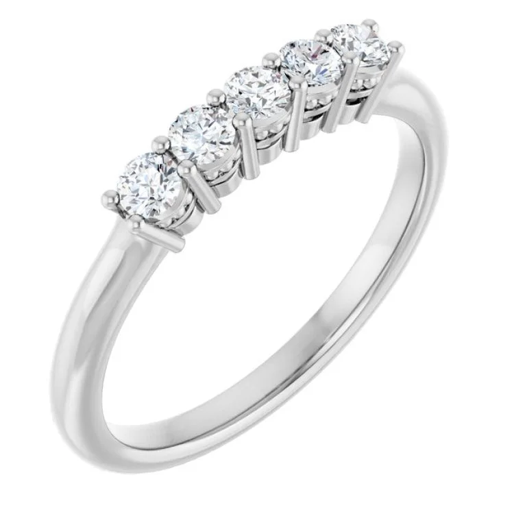 Stunning Gemstone Wedding Bands For Brides-Platinum 1/3 CTW Lab-Grown Diamond  Anniversary Band