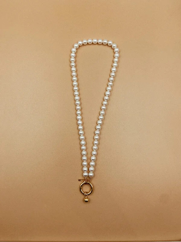 Moonlet Pearl Necklace