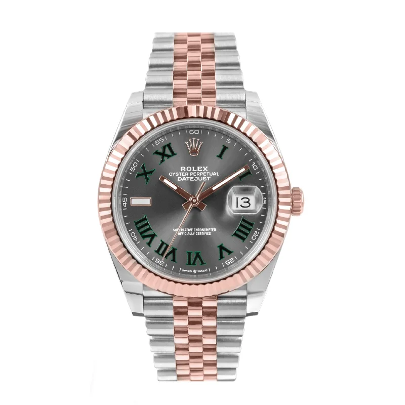 High-End Swiss Made Watches For Luxury Glam-Pre-Owned Rolex DateJust Wimbledon Two-Tone 18k Everose 126331