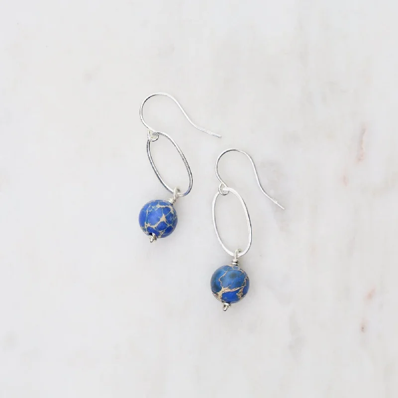 Fashionable Resin Earrings For Casual Style-Blue Jasper Earrings